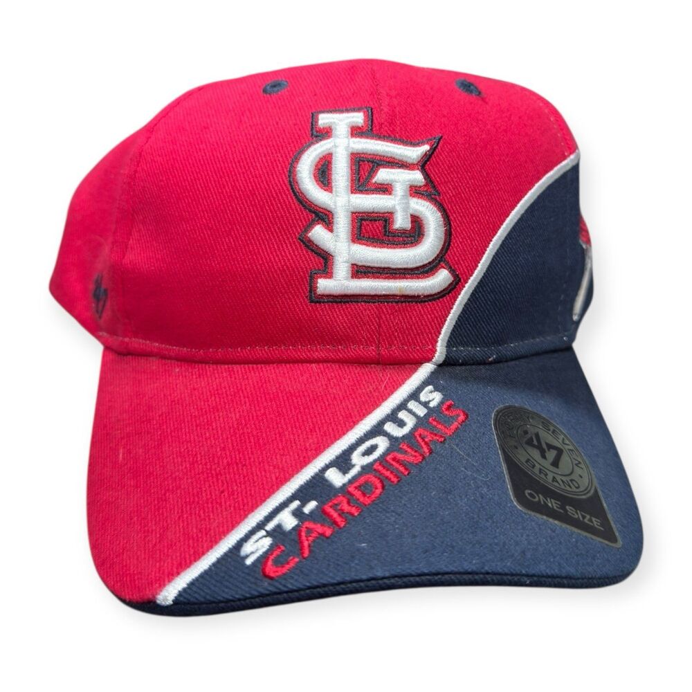 St. Louis Cardinals Baseball Hat Strap back Adjustable Blue Navy Cap Vintage New